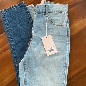 Revice denim new two tone zip jeans
